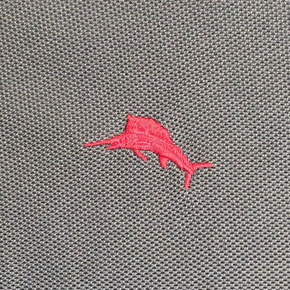 Tommy Bahama Collared Polo Gray 2XL Supima Cotton Short Sleeve XXL FLAWED - Picture 5 of 8